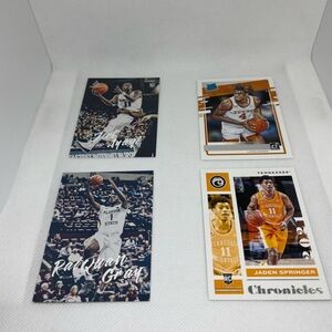 NBA/College Basketball Rookie card Lot (4 Cards) Springer,Gray,Ayayi, Brown (RC)
